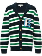 A(lefrude)e Striped V-neck Cardigan - Blue