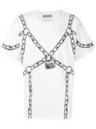 Moschino Padlock Print T-shirt - White