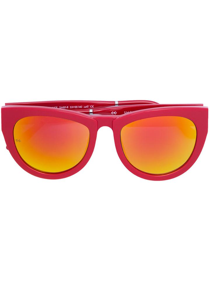Smoke X Mirrors Thick Rim Gradient Sunglasses - Red