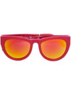 Smoke X Mirrors Thick Rim Gradient Sunglasses - Red