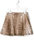 Roberto Cavalli Kids Leopard Print Skirt, Girl's, Size: 8 Yrs, Brown