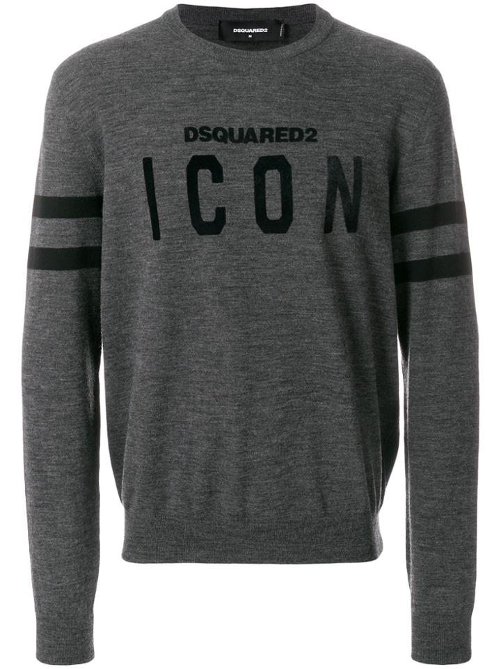 Dsquared2 Icon Print Jumper - Grey