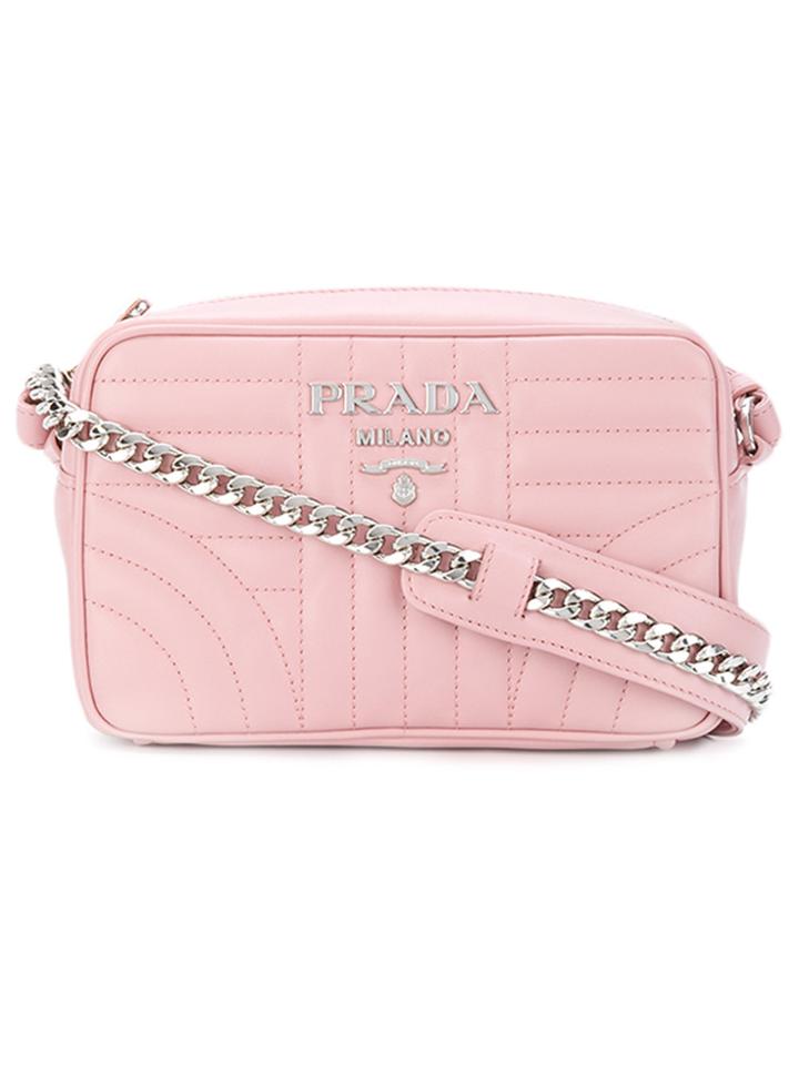Prada Diagram Disco Step Bag - Pink & Purple