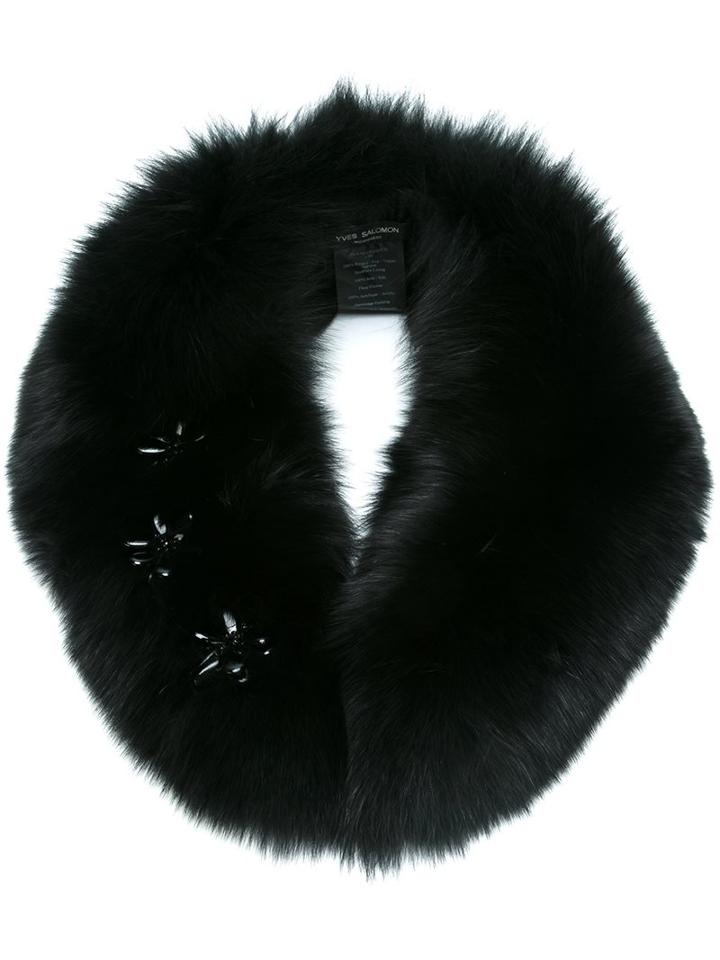 Yves Salomon Jewel Embellished Scarf