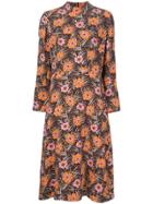 Marni Floral Print Tunic Dress - Brown