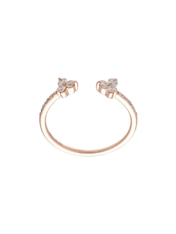 Ef Collection Open Diamond Trio Ring, Women's, Size: 6, Metallic