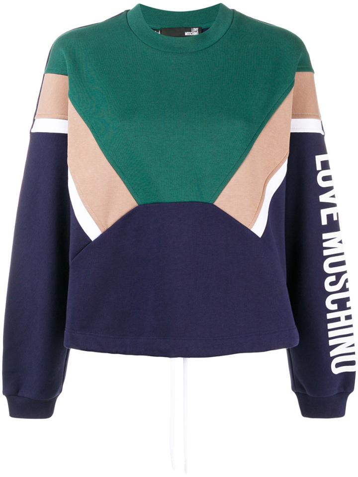 Love Moschino Logo Printed Sweatshirt - Blue