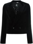 Ps By Paul Smith Cropped Velvet Blazer, Women's, Size: 46, Black, Cotton/viscose