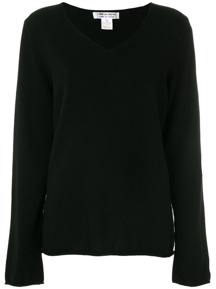 Comme Des Garçons Comme Des Garçons V-neck Jumper - Black