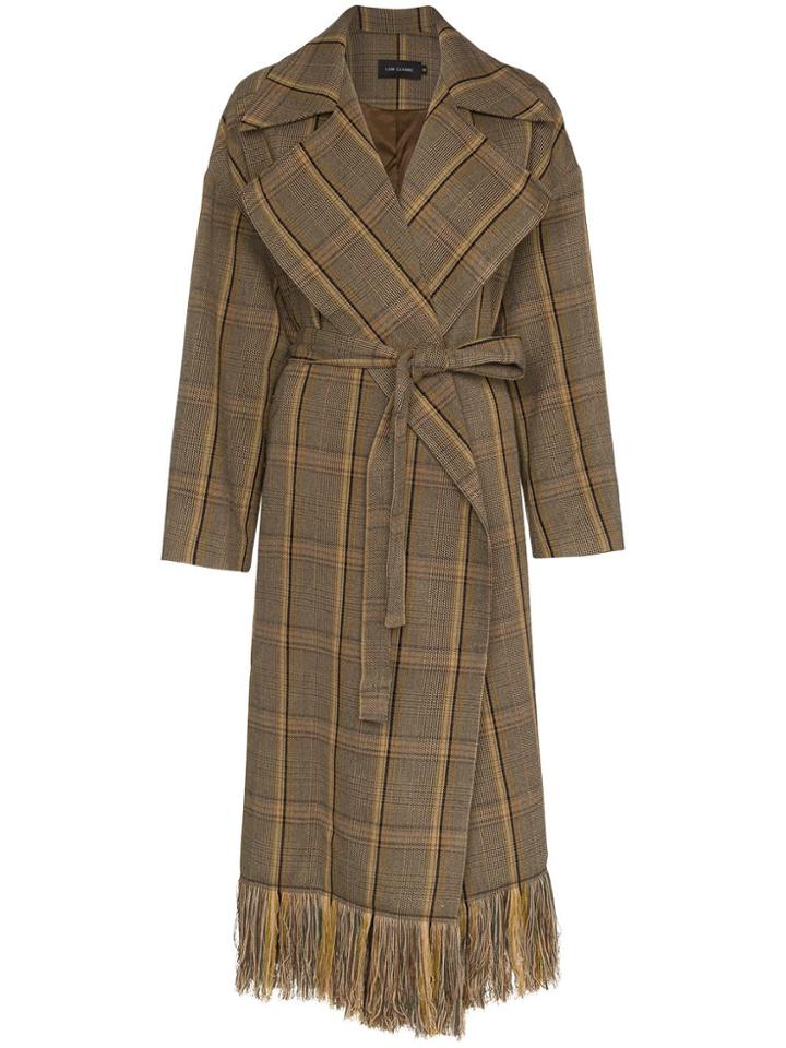 Low Classic Lc Chk Lng Coat Ls - Brown