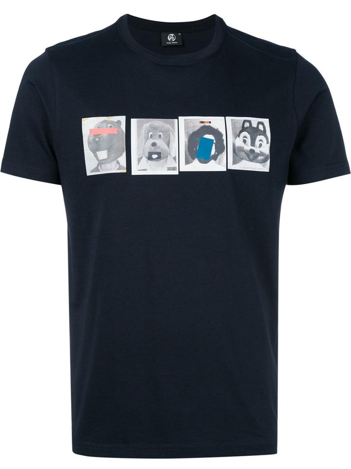 Ps By Paul Smith - Stuffed Animal Print T-shirt - Men - Organic Cotton - L, Blue, Organic Cotton