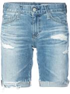 Ag Jeans Distressed Design Shorts - Blue