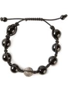 Christian Koban Shambhala Diamond Bracelet, Adult Unisex, Black, Sterling Silver