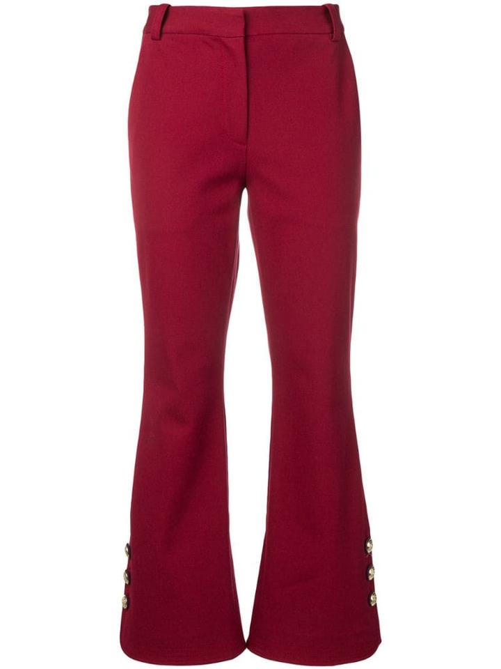 Derek Lam 10 Crosby Cropped Crosby Cotton Twill Flare Trousers With