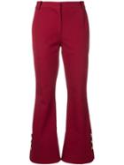 Derek Lam 10 Crosby Cropped Crosby Cotton Twill Flare Trousers With