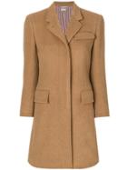 Thom Browne Classic Chesterfield Overcoat In Camel Hair - Nude &