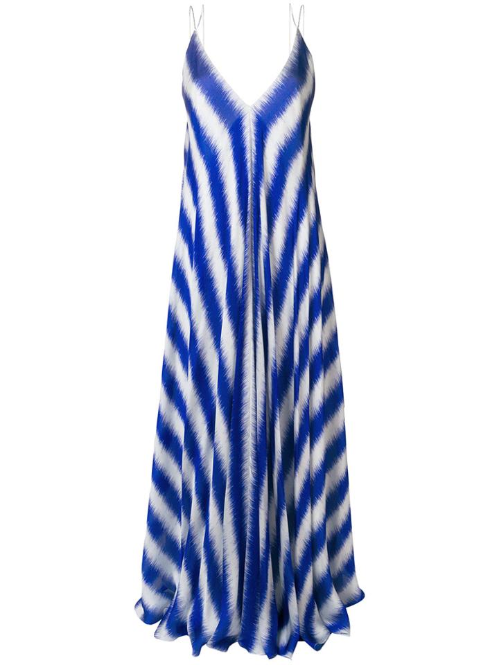 Maison Rabih Kayrouz Striped Maxi Slip Dress - Blue