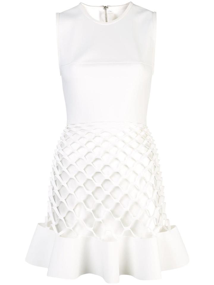 Dion Lee Honeycomb Ruffle Mini Dress - White