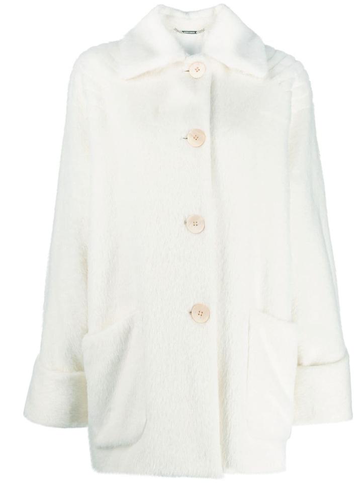 Alberta Ferretti Button-up Coat - White