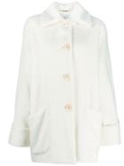 Alberta Ferretti Button-up Coat - White