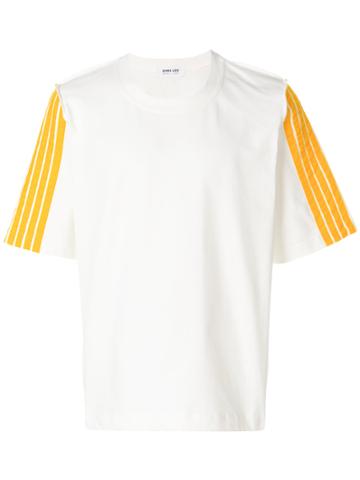 Dima Leu Stripe Sleeve T-shirt - White