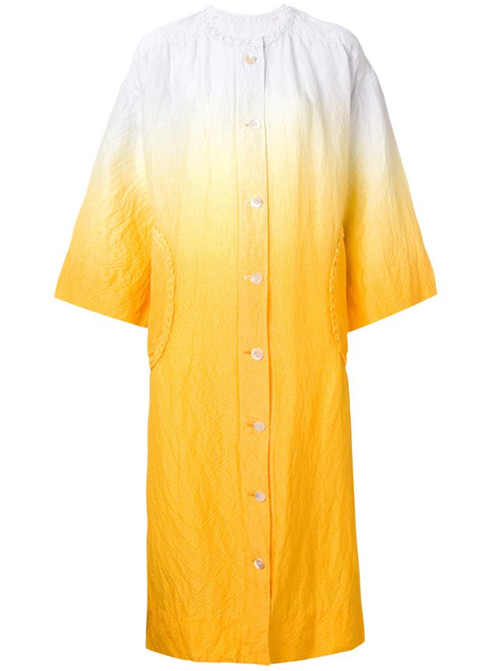 Tsumori Chisato Contrast Colour Button Dress - Yellow & Orange