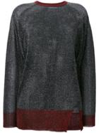 Zoe Karssen Sheer Shimmer Sweater - Black