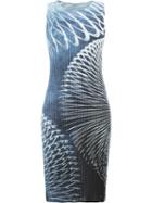 Pleats Please By Issey Miyake - Pleated Fitted Dress - Women - Polyester - 4, Women's, Blue, Polyester