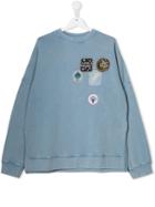Stella Mccartney Kids Teen Multi Patches Sweatshirt - Blue