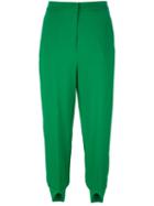 Twin-set Slit Cuffs Cropped Trousers, Women's, Size: 40, Grey, Viscose/spandex/elastane