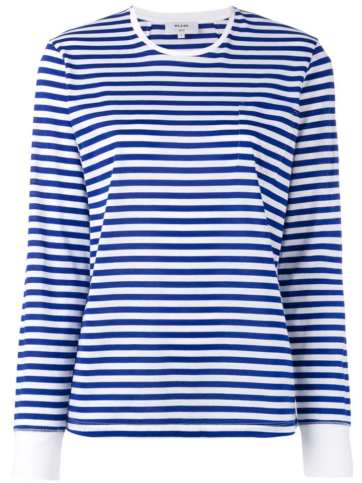 Vis A Vis - Striped Breton Top - Women - Cotton - 4, Blue, Cotton
