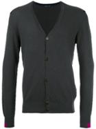 Etro V-neck Cardigan, Men's, Size: Xl, Grey, Cotton/cashmere