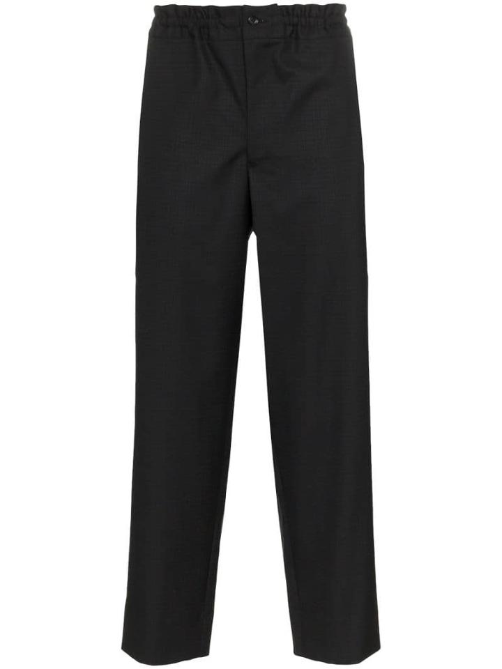 Comme Des Garçons Homme Plus Check Straight-leg Trousers - Black