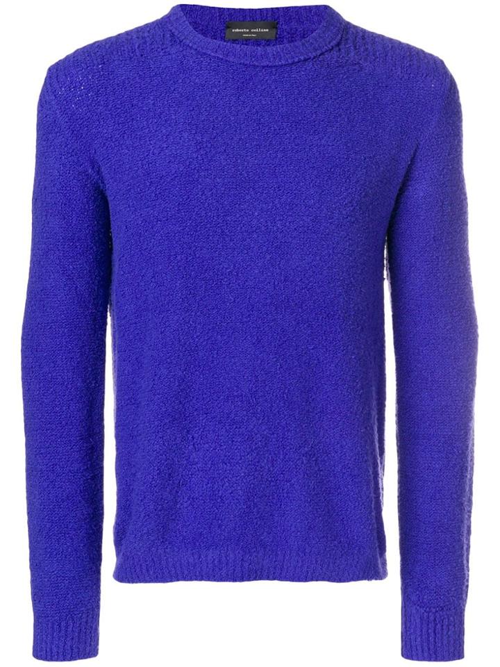 Roberto Collina Textured Knit Sweater - Purple