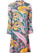 Marni Floral Print Dress, Women's, Size: 40, Yellow, Viscose