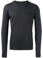 Boss Hugo Boss Crew Neck Jumper, Men's, Size: Medium, Grey, Virgin Wool