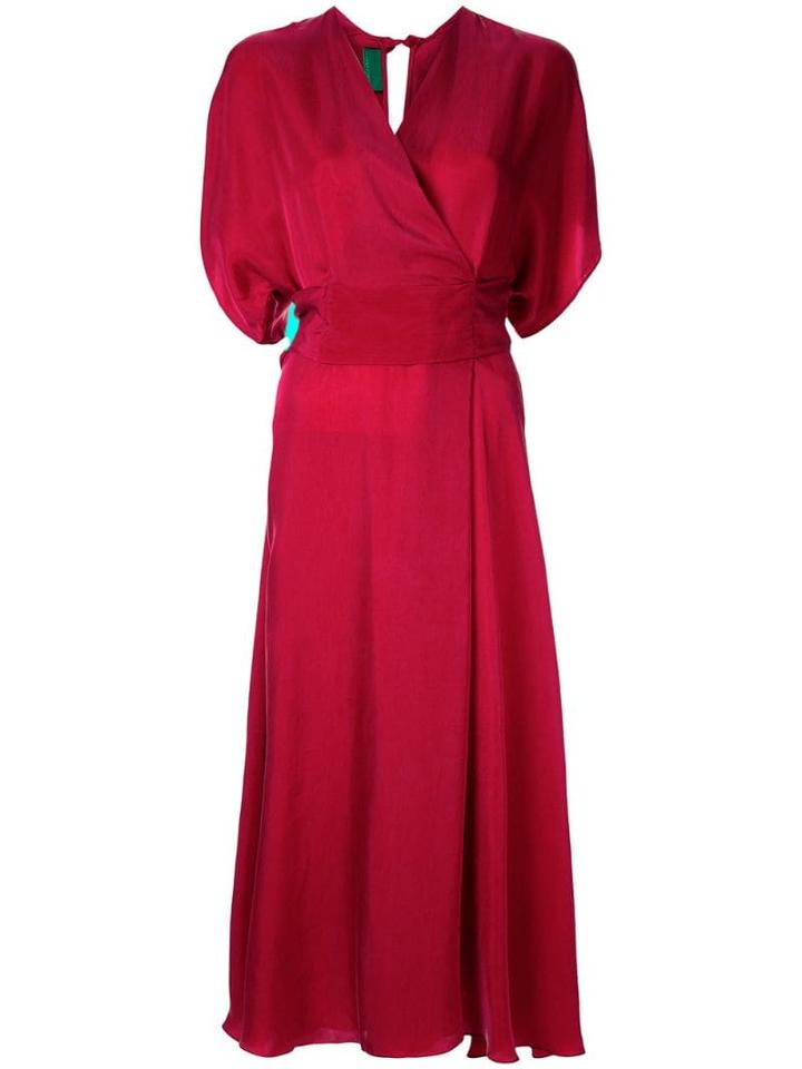 Ginger & Smart Shade Midi Dress - Red