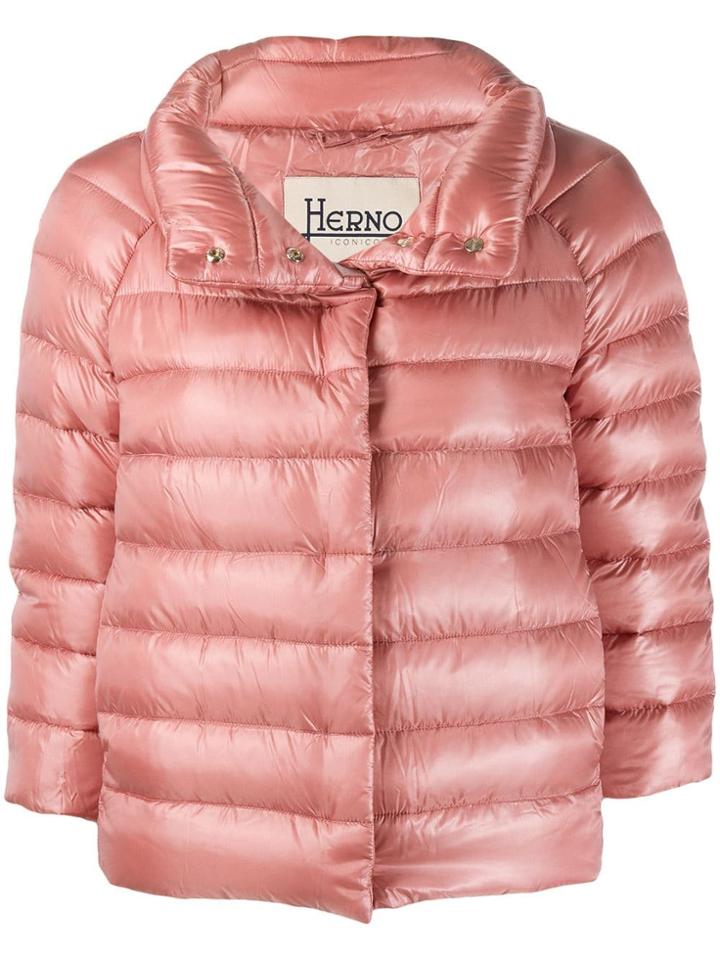 Herno High-neck Down Jacket - Pink