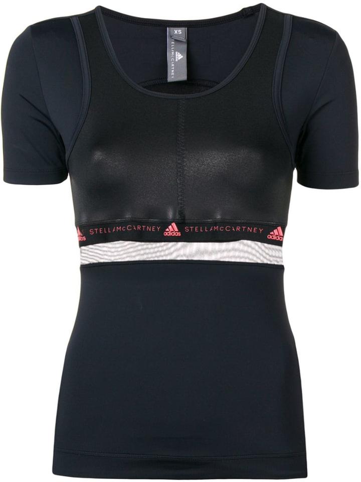 Adidas By Stella Mccartney Run Fitted T-shirt - Black