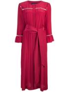 Vanessa Seward Belted Shirt Dress - Red