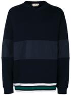 Marni - Striped Panel Sweater - Men - Cotton/polyamide/virgin Wool - 46, Blue, Cotton/polyamide/virgin Wool