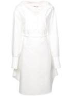 Adeam Asymmetric Shirt Dress - White