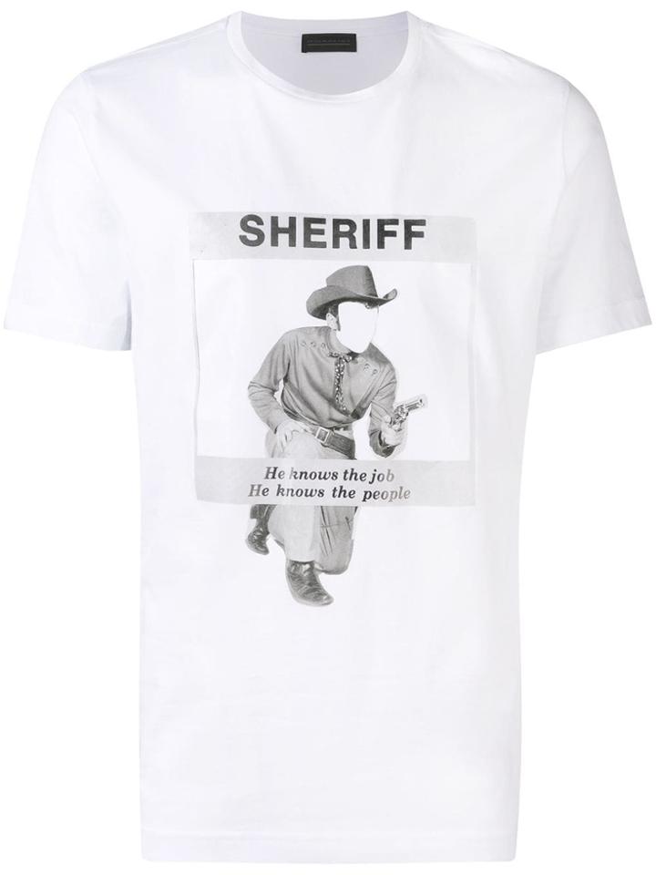 Diesel Black Gold Sherrif Print T-shirt - White