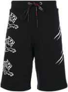 Plein Sport - Printed Drawstring Shorts - Men - Cotton - L, Black, Cotton