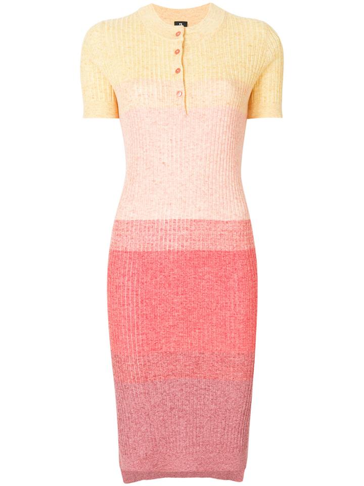 Ps By Paul Smith Ribbed Ombre Dress - Multicolour