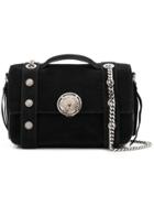 Balmain Logo Stud Shoulder Bag - Black