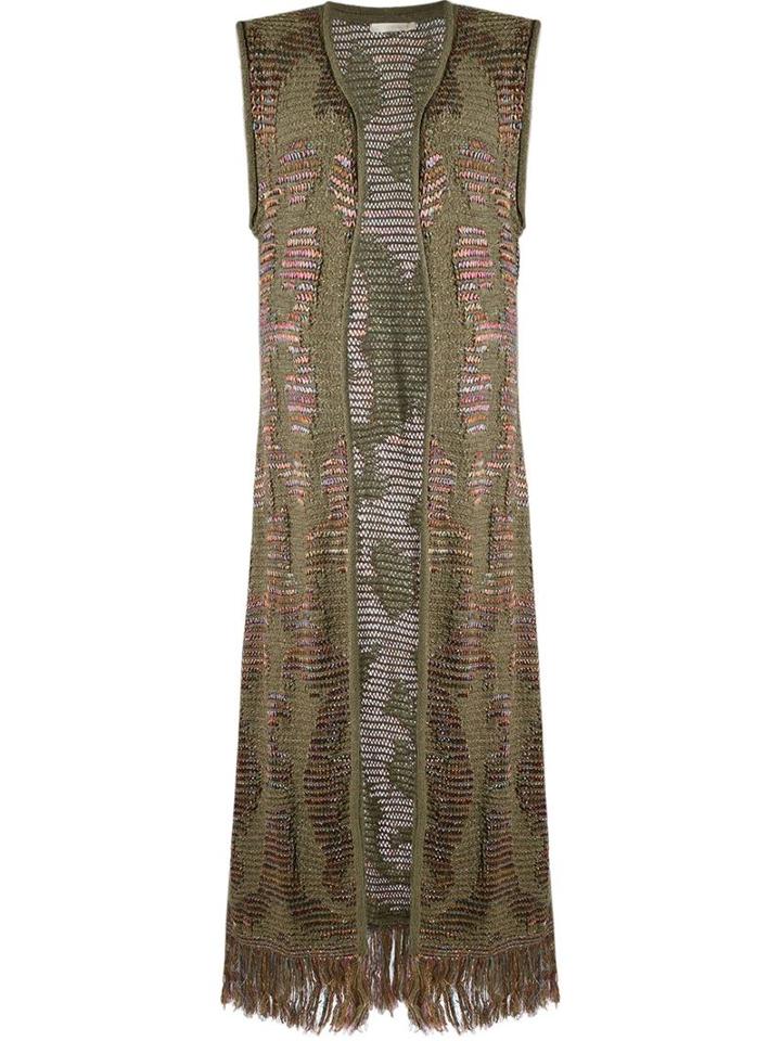 Cecilia Prado Open Front Long-length Waistcoat