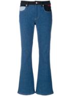 Sonia Rykiel Contrast Flared Jeans - Blue