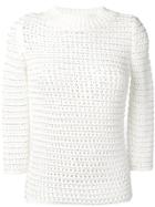 Ermanno Scervino Crochet Jumper - White