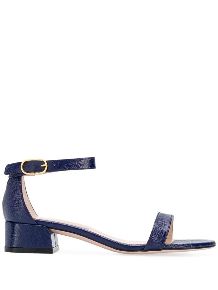 Stuart Weitzman Textured Sandal - Blue
